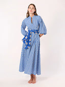 Nimo with Love Dress Marigold Dress in Blue Stripes