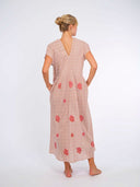 Nimo with Love Dress Sea Cale Dress in Dotty Mustard and Peony Embroidery