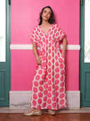 Nimo with Love Dress Sea Cale Dress in Pink and Orange Ikat