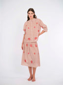 Nimo with Love Skirts Lads Love Skirt in Dotty Mustard and Peony Embroidery