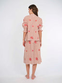 Nimo with Love Skirts Lads Love Skirt in Dotty Mustard and Peony Embroidery