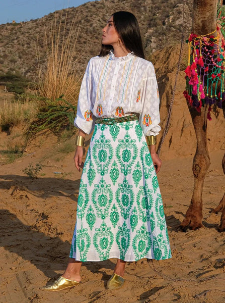 Lou　新品　Venica　Bijou embroidery skirt nimo-with-love-skirts-lantana-