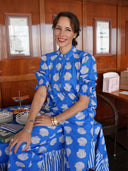 Nimo with Love Top Bergamot Blouse in Blue Shells