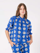 Nimo with Love Top Bergamot Blouse in Blue Shells
