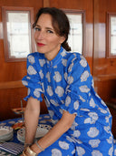 Nimo with Love Top Bergamot Blouse in Blue Shells