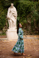 Odile Dress Gabriela Military Dress in Blue Hearts