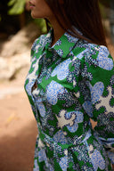 Odile Dress Gabriela Military Dress in Blue Hearts