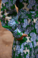 Odile Dress Gabriela Military Dress in Blue Hearts