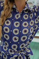 Odile Dress Gabriela Military Dress in Navy Sun