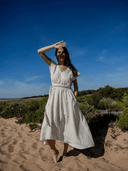Odile Dress Livna Drop Dress in Stripy Cream