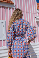 Odile Dress Simona Cross-Chest Dress in Poppy Sun