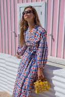 Odile Dress Simona Cross-Chest Dress in Poppy Sun