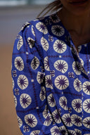 Odile Top Danielle Tunisian Shirt in Navy Sun