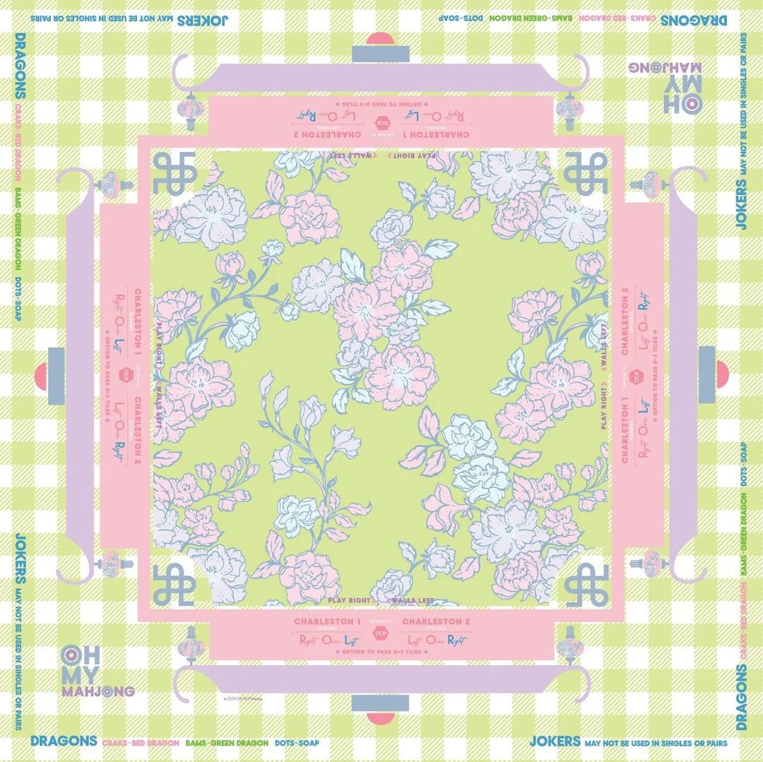 Oh My Mahjong Mahjong Mat Garden Party Mahjong Mat