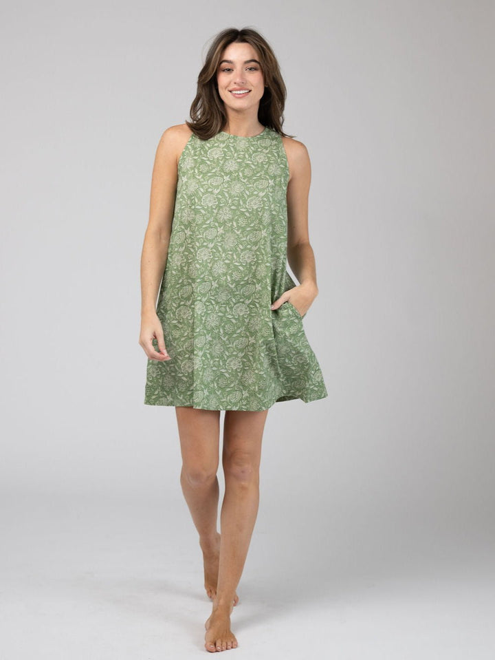 Olive Workshop | The Label Dress The Capri Shift | Green Garden