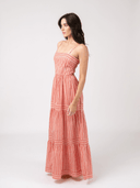 Olive Workshop | The Label Dress The Mallorca Maxi | Coral Stripe