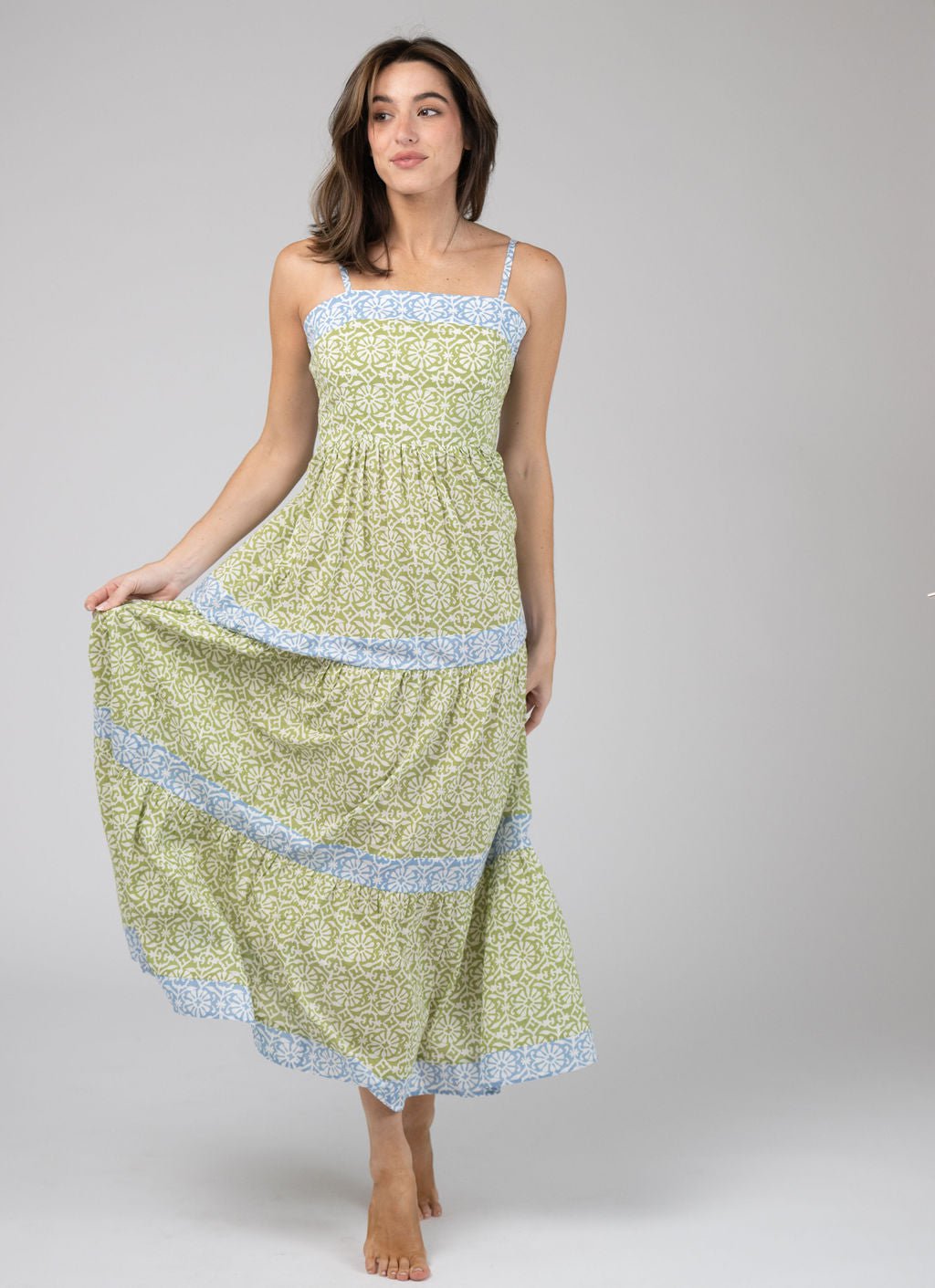 Olive Workshop | The Label Dress The Mallorca Maxi | Sage Daisy