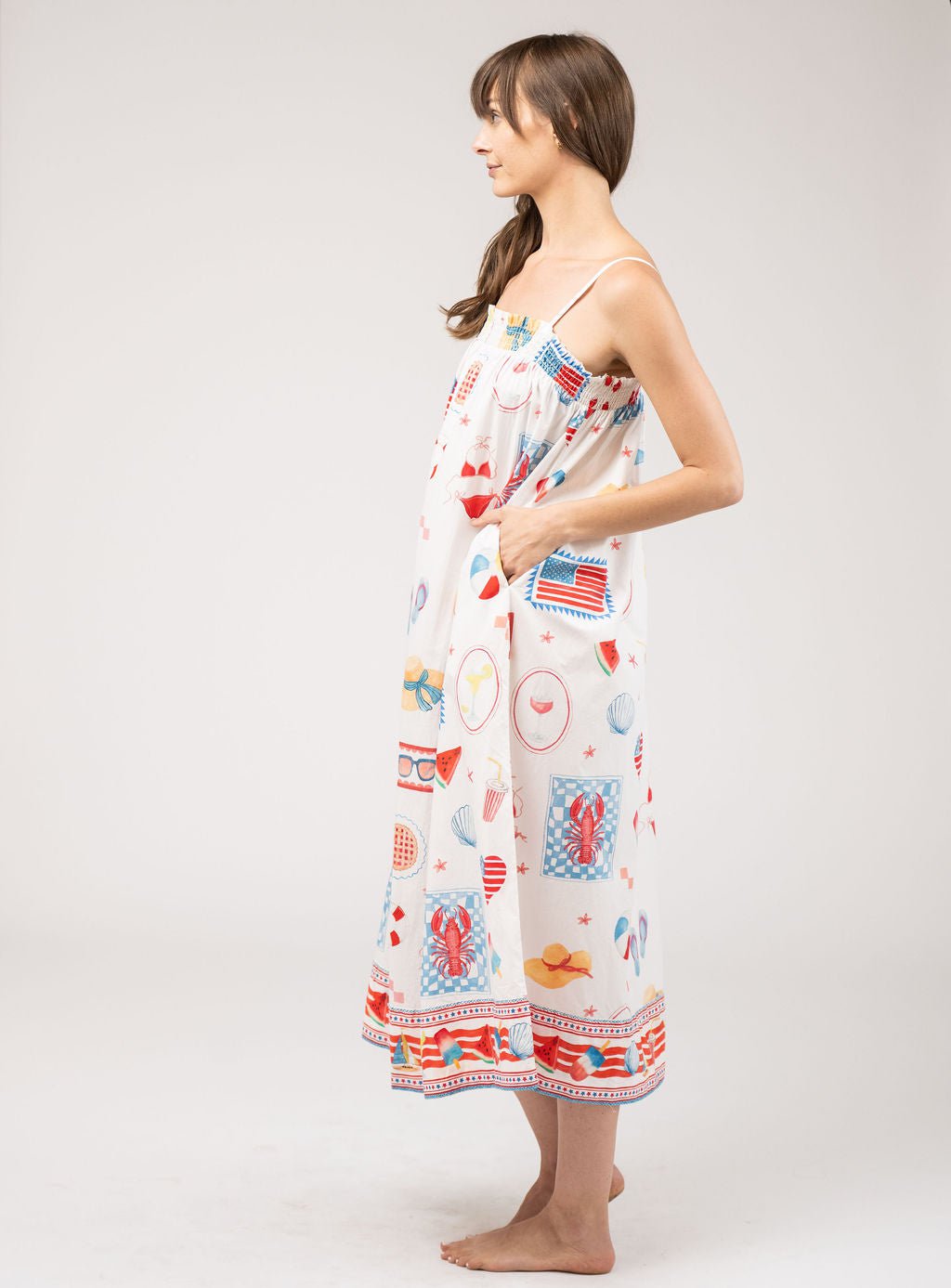 Olive Workshop | The Label Dress The Montauk Maxi | Americana