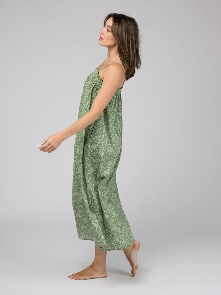 Olive Workshop | The Label Dress The Montauk Maxi | Green Garden