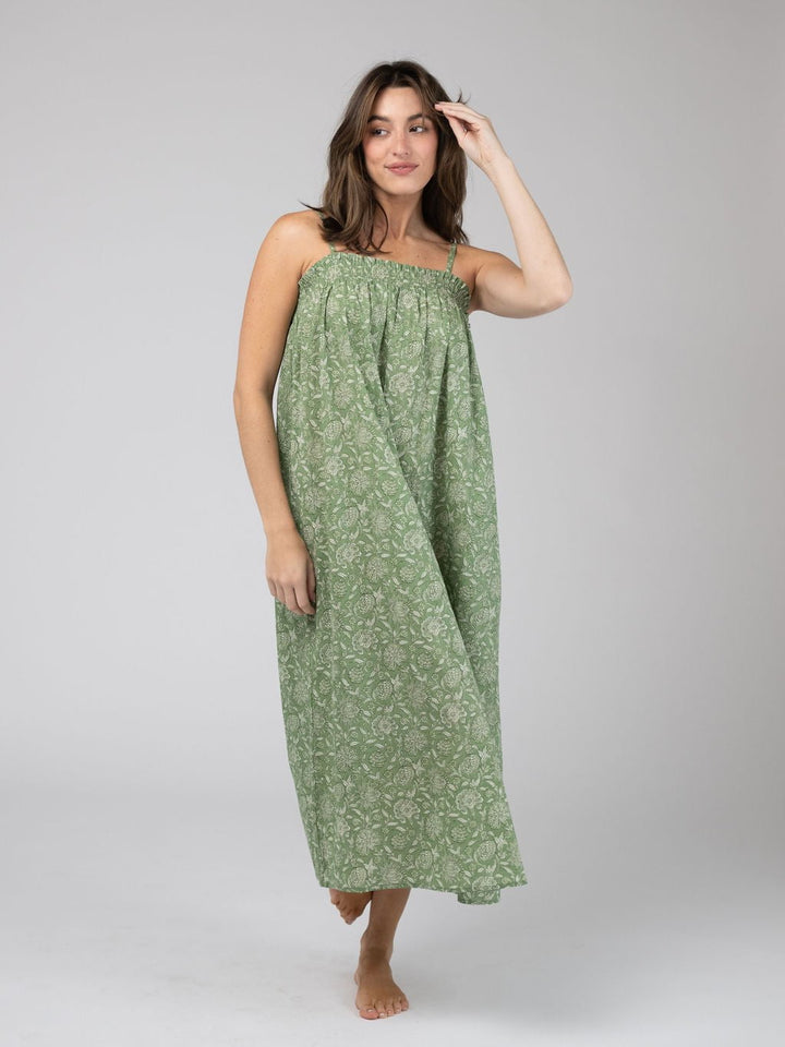 Olive Workshop | The Label Dress The Montauk Maxi | Green Garden