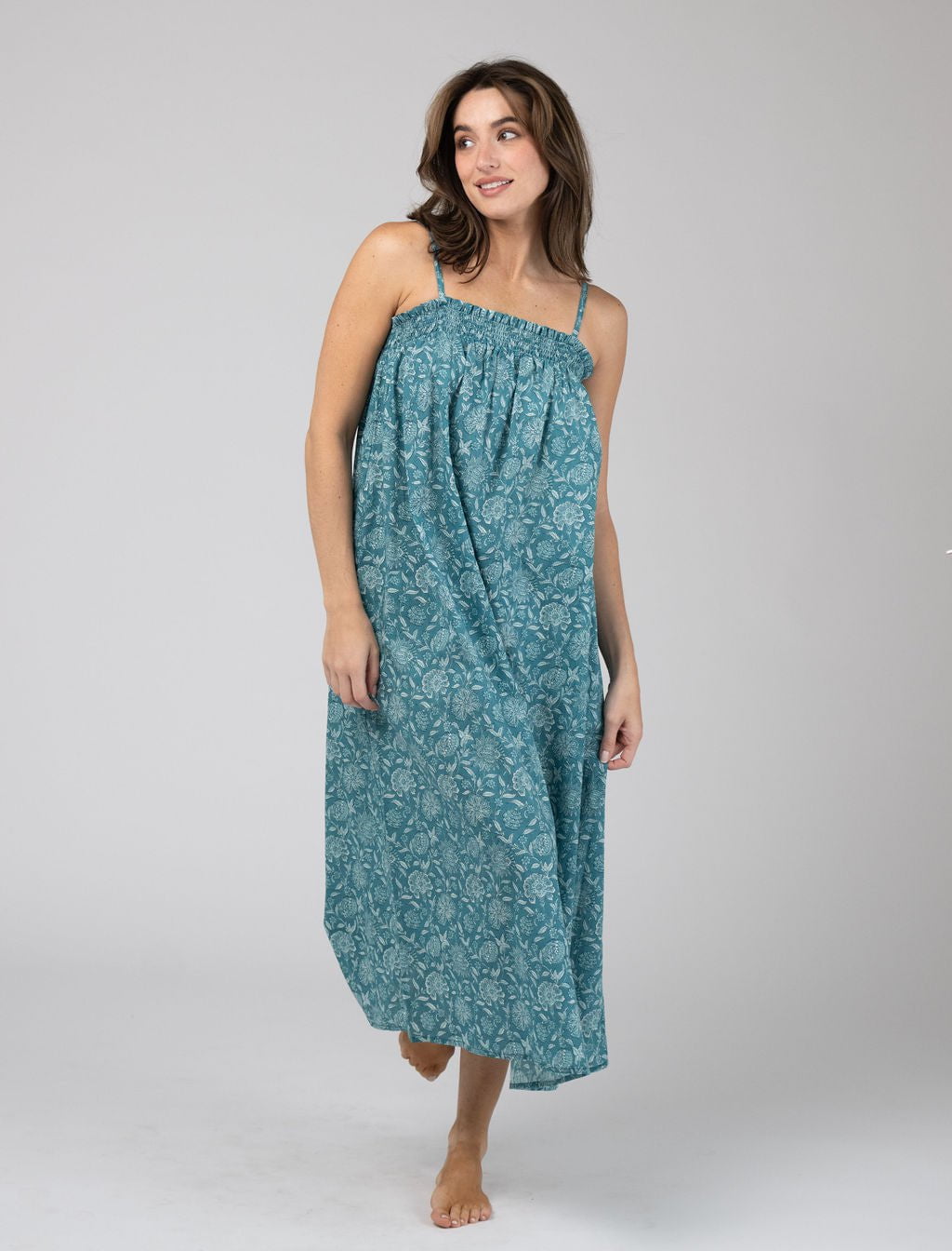 Olive Workshop | The Label Dress The Montauk Maxi | Ocean Garden
