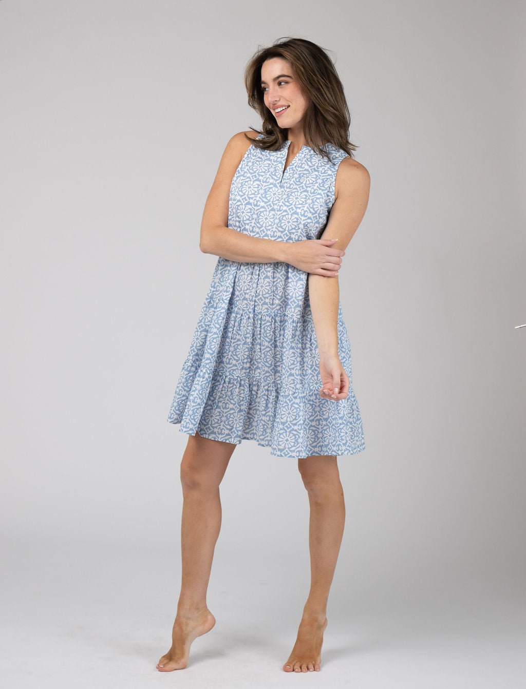 Olive Workshop | The Label Dress The Newport Mini | Blue Daisy