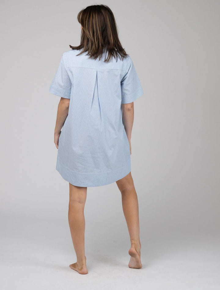 Olive Workshop | The Label Dress The Sconset Shirt Dress | Blue Stripe