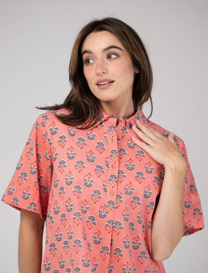 Olive Workshop | The Label Dress The Sconset Shirt Dress | Pink Fleur