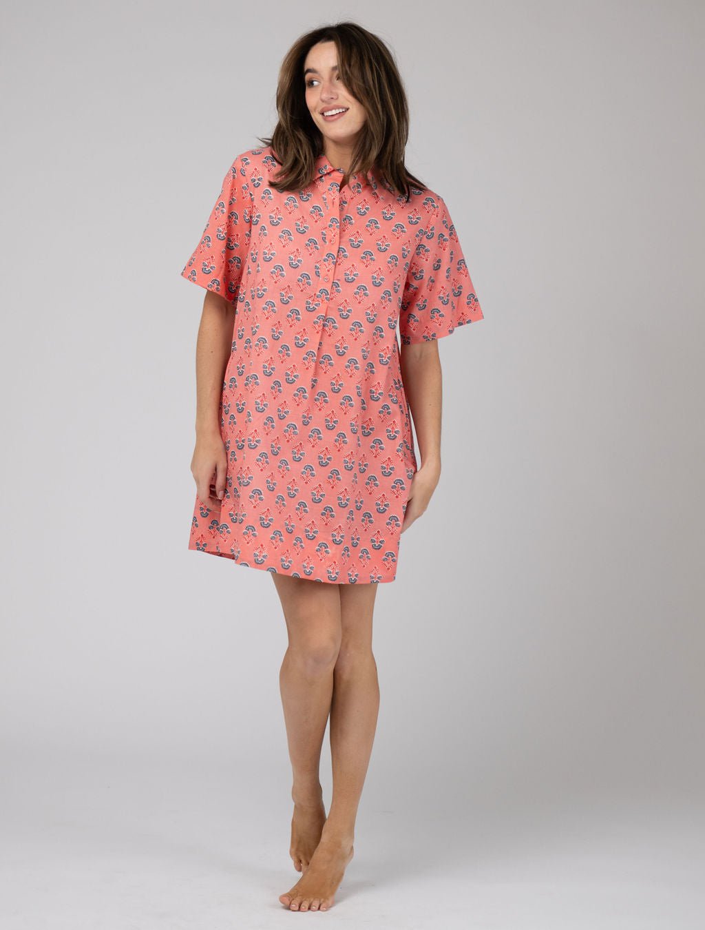 Olive Workshop | The Label Dress The Sconset Shirt Dress | Pink Fleur