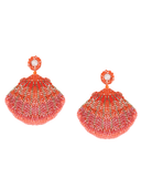 Seashell Earrings in Coral