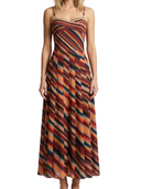 Trey Midi Dress in Chevron