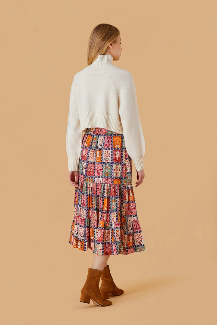 Olivia by Livro Skirt Eloise Skirt in Harvest Grid