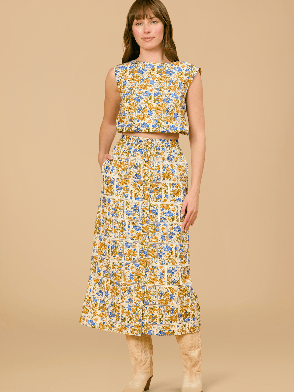 Olivia by Livro Skirt Fawn Skirt in Meadowlands
