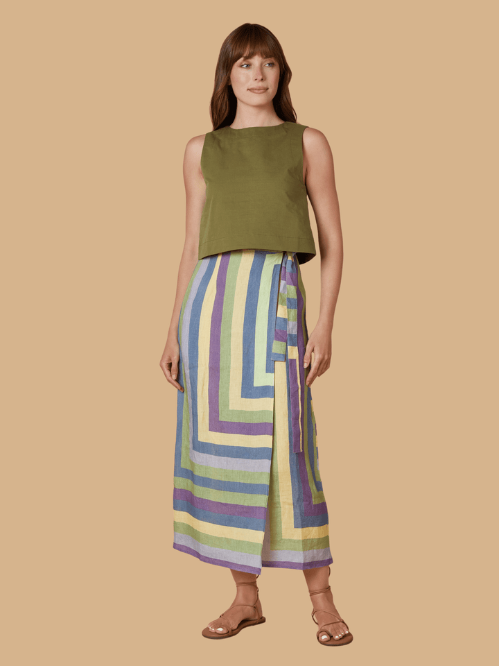 Olivia by Livro Skirt Leigh Wrap Skirt in Plaza