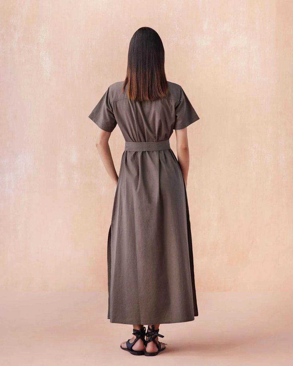 Omika Dress Amira Midi Dress in Fawn