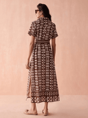 Omika Dress Amira Shirt Dress in Nari Cacao