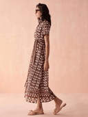 Omika Dress Amira Shirt Dress in Nari Cacao