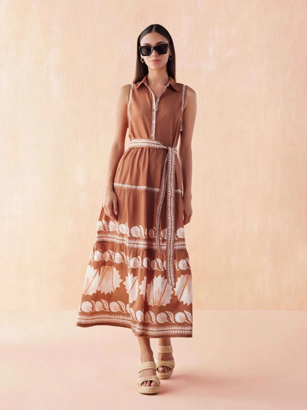Omika Dress Emeline Maxi in Marla Cardamom