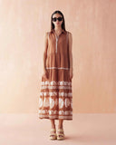 Omika Dress Emeline Maxi in Marla Cardamom