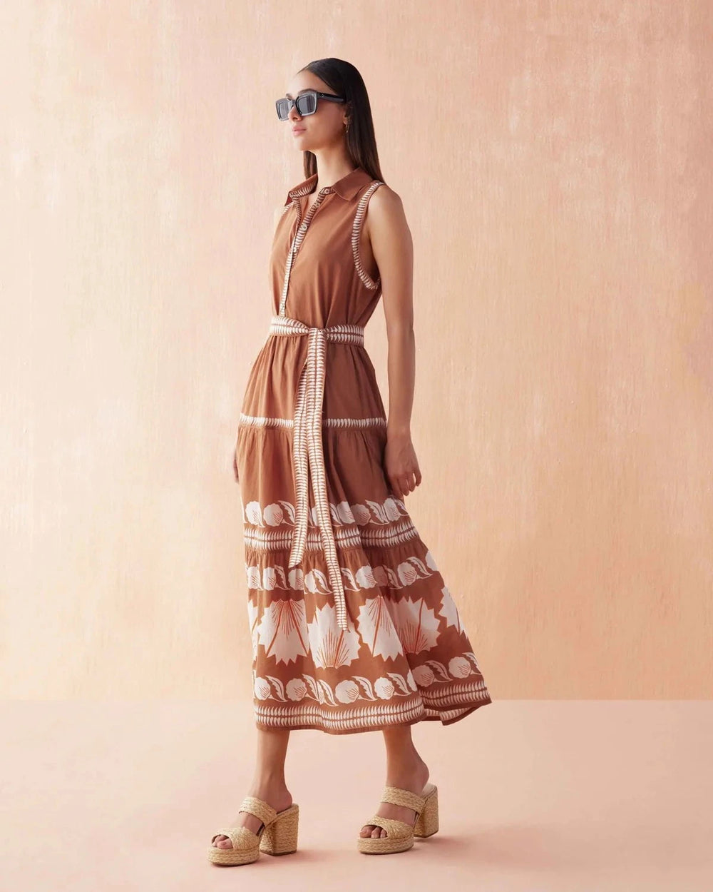 Omika Dress Emeline Maxi in Marla Cardamom