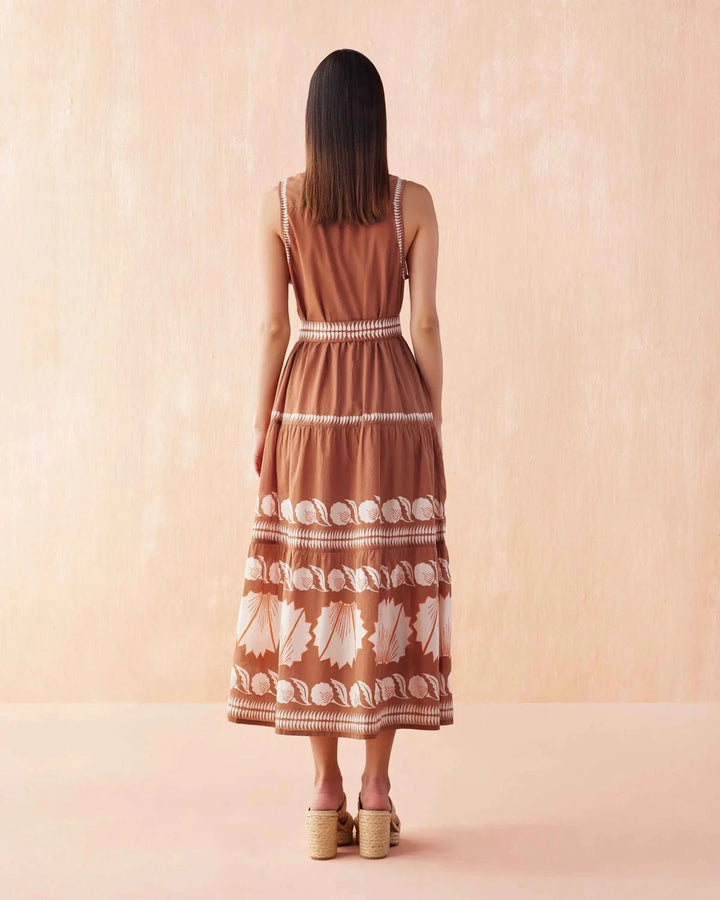 Omika Dress Emeline Maxi in Marla Cardamom