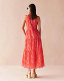 Omika Dress Emeline Maxi in Vani Papaya