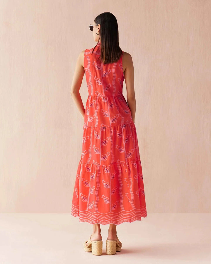Omika Dress Emeline Maxi in Vani Papaya