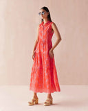 Omika Dress Emeline Maxi in Vani Papaya