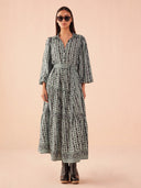 Omika Dress Emery Maxi in Valetta Mist