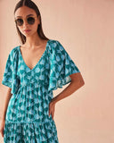 Omika Dress Holis Maxi in Nicobar Mantis