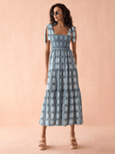 Omika Dress Lana Maxi in Leena Santorini