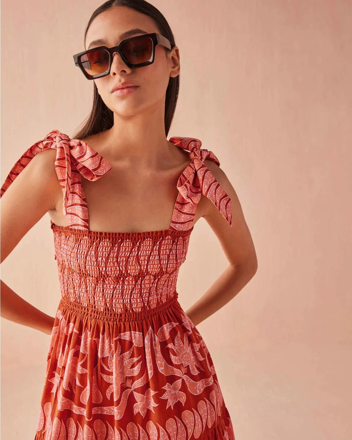 Omika Dress Lana Maxi in Vivi Negroni