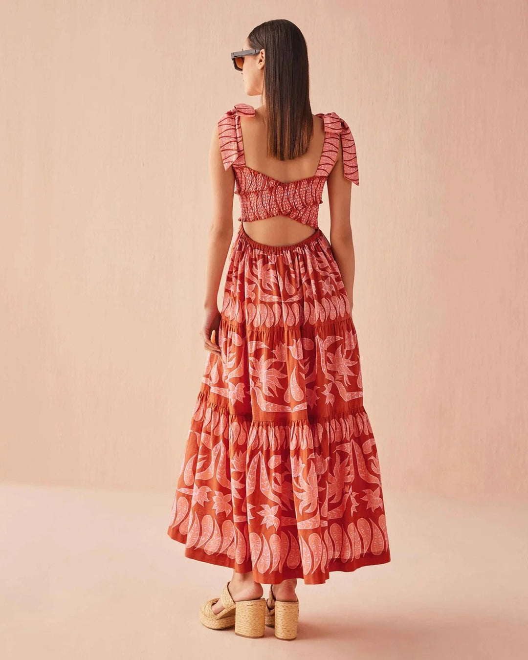 Omika Dress Lana Maxi in Vivi Negroni