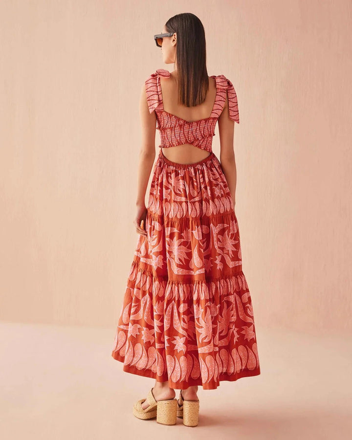 Omika Dress Lana Maxi in Vivi Negroni
